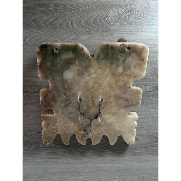 Vintage Hand-Carved Onyx Stone Wall Mask Hook Inspired Tribal Art  7.4 lbs – 11” - Picture 7 of 10